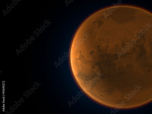 Fototapeta Naklejka Na Ścianę i Meble -  Pianeta Marte, spazio, sistema solare