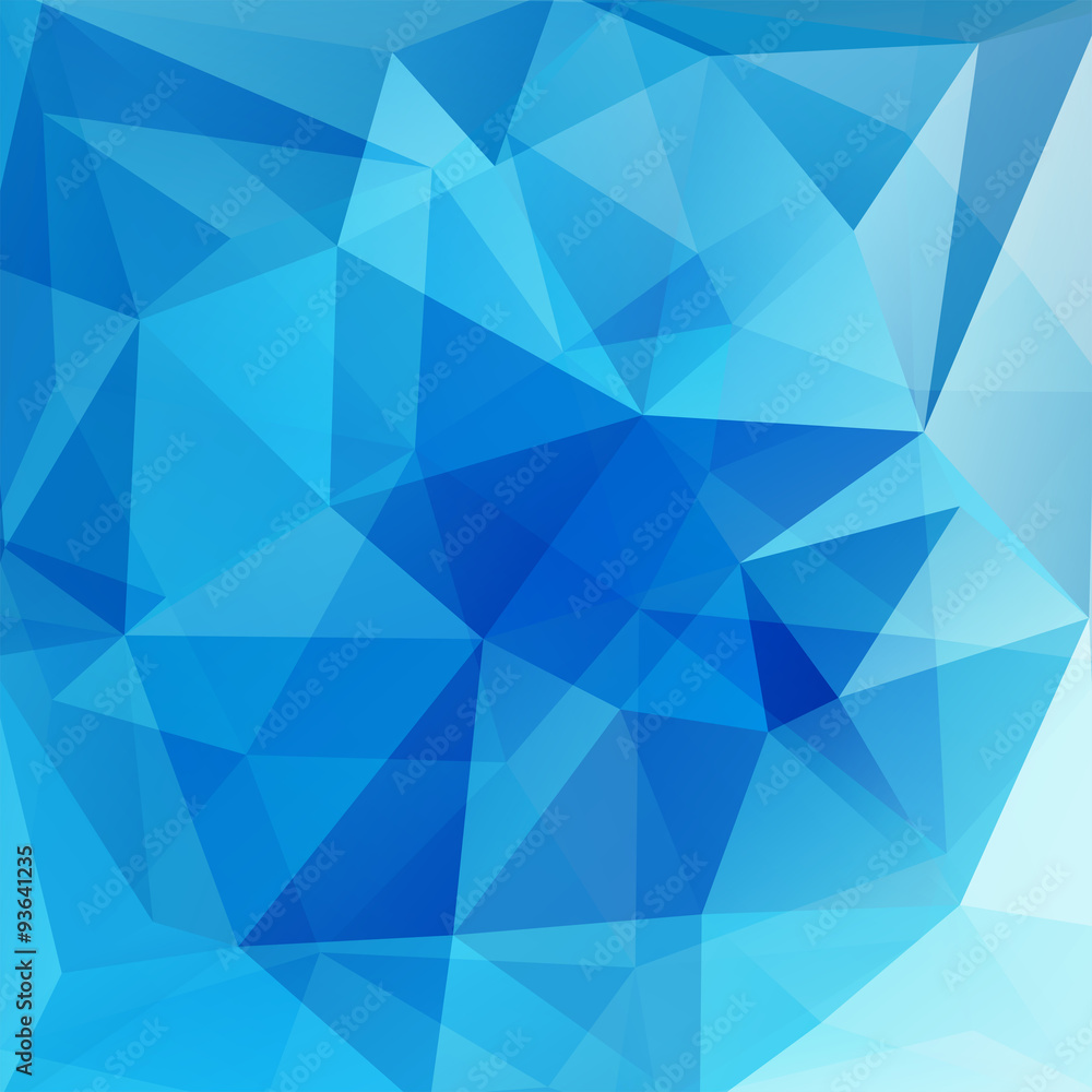 abstract background consisting of blue triangles, 