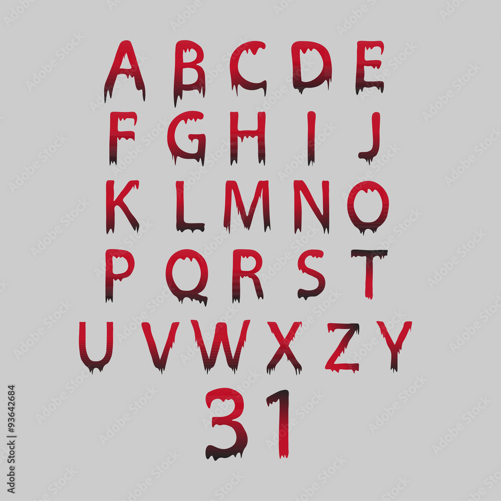 Alphabet on grey Alphabet on grey