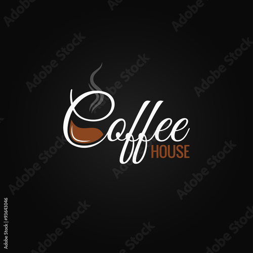 coffee cup logo design background