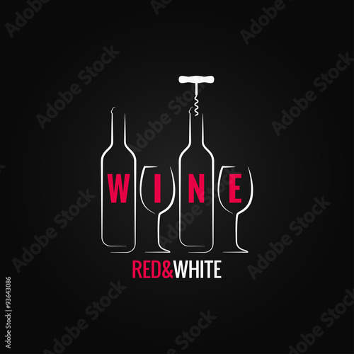 wine glass bottle ornate background