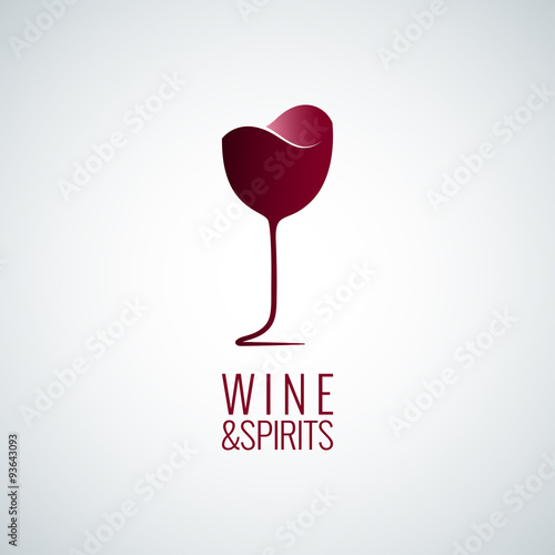 wine glass logo design background