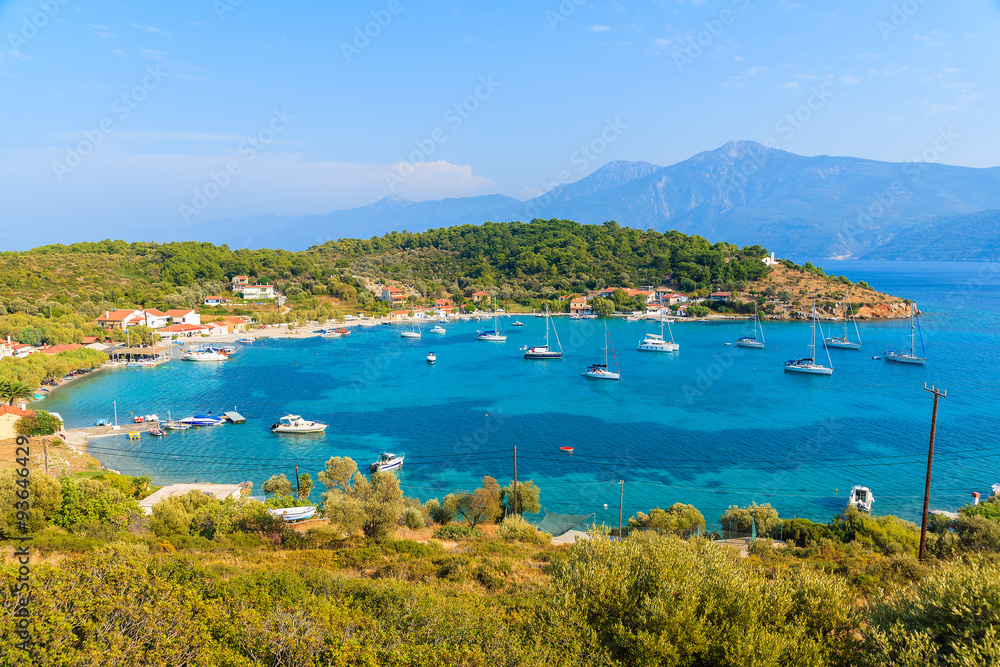 A view of Posidonio bay, Samos island, Greece