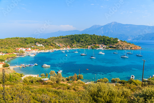 A view of Posidonio bay, Samos island, Greece