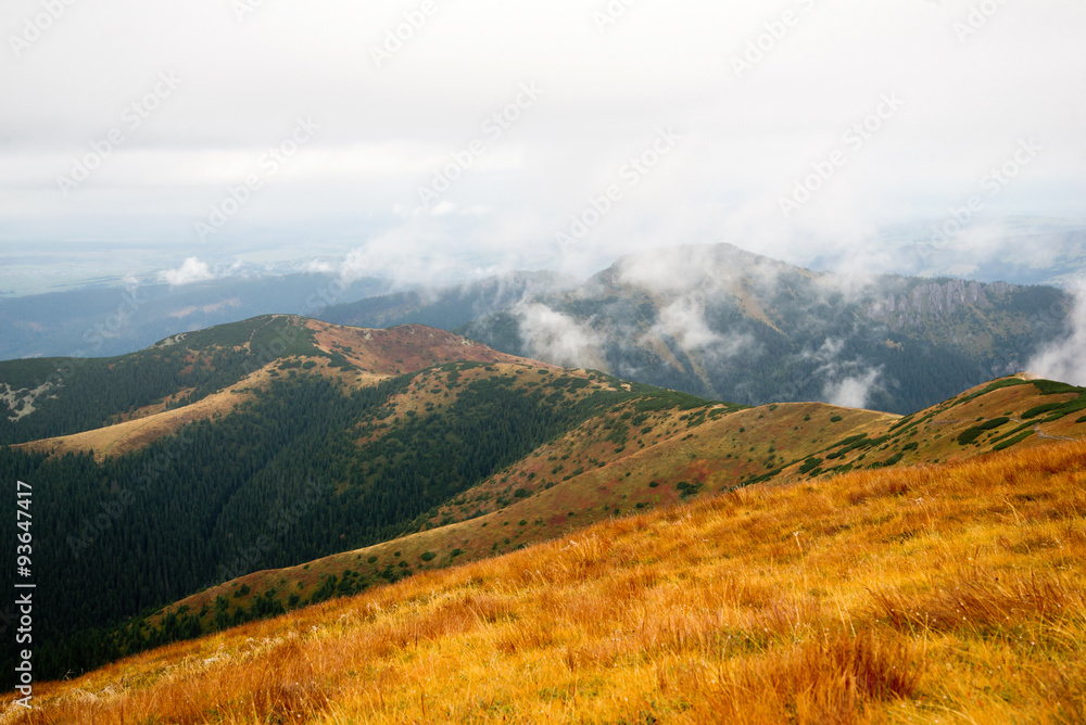 view from Volovec at Tatra mountains
