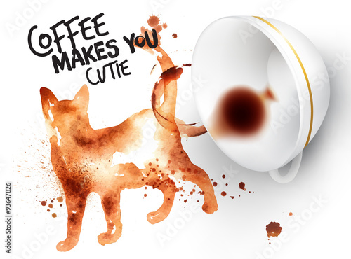 Poster wild coffee cat