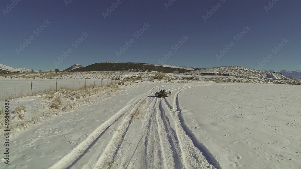 Children having snow fun dog chase winter field HD 001 Children having snow fun dog chase winter field HD 001