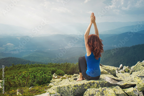 Woman relaxing on the nature