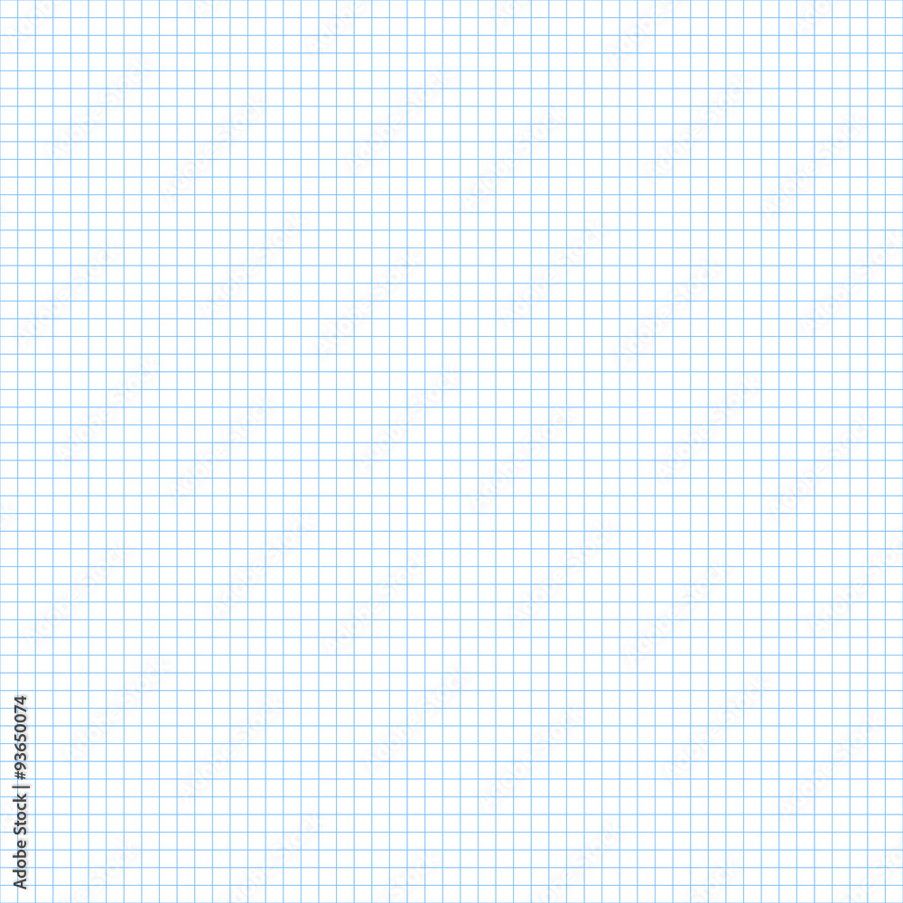 White squared graph paper seamless sheet texture, vector backgro White squared graph paper seamless sheet texture, vector backgro