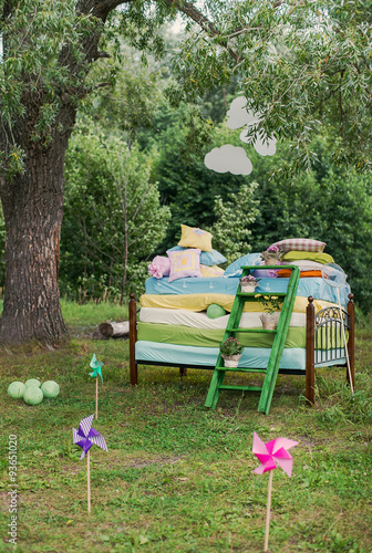 The Princess and the pea wedding decorations.