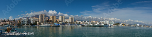 Panorama of the Port at Estepona, Costa del Sol, Spain © Calavision