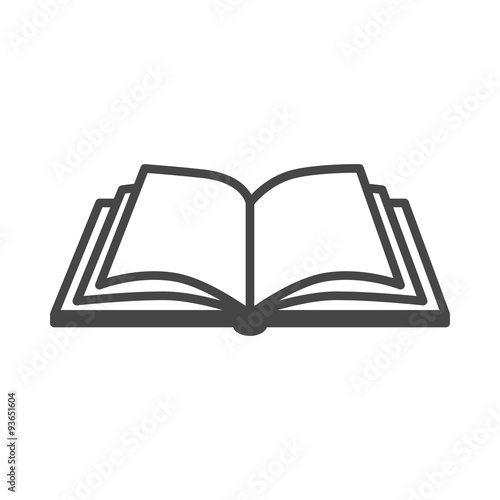 Open book vector icon on a white background