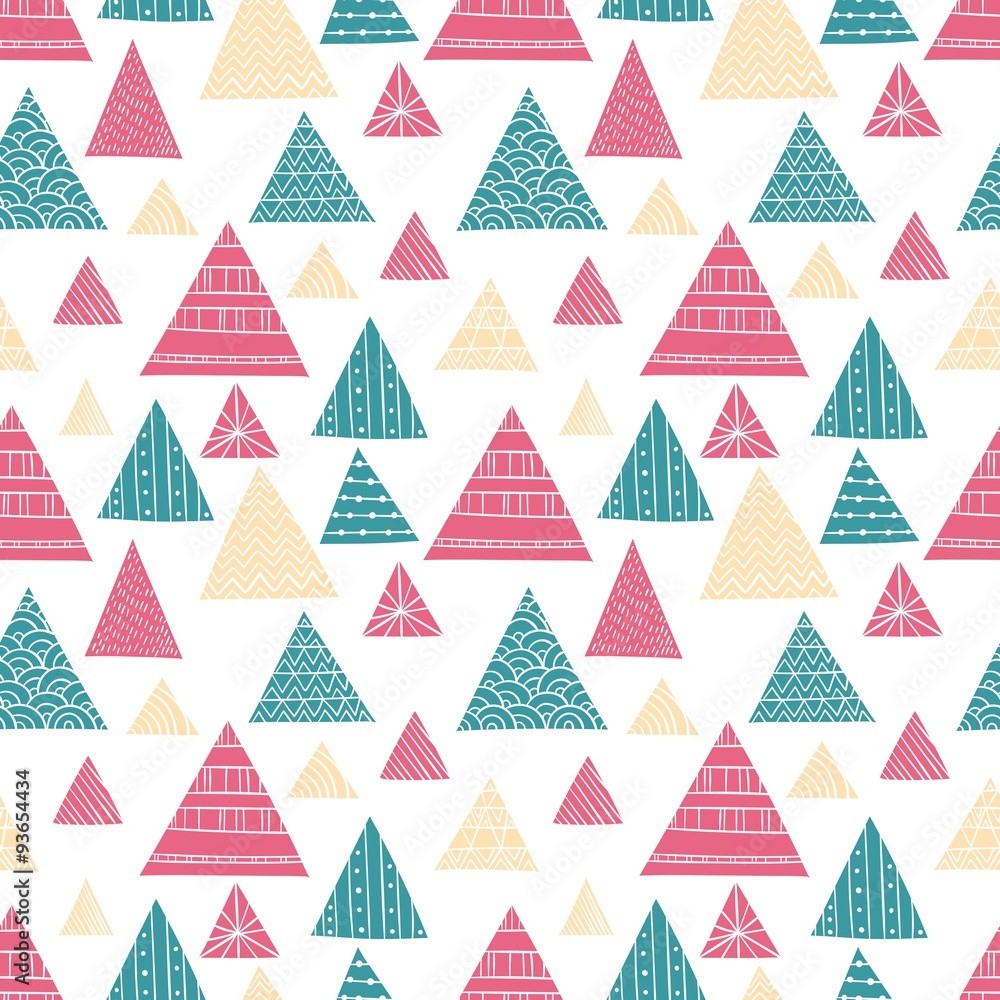 Doodle Triangle Seamless Pattern Doodle Triangle Seamless Pattern