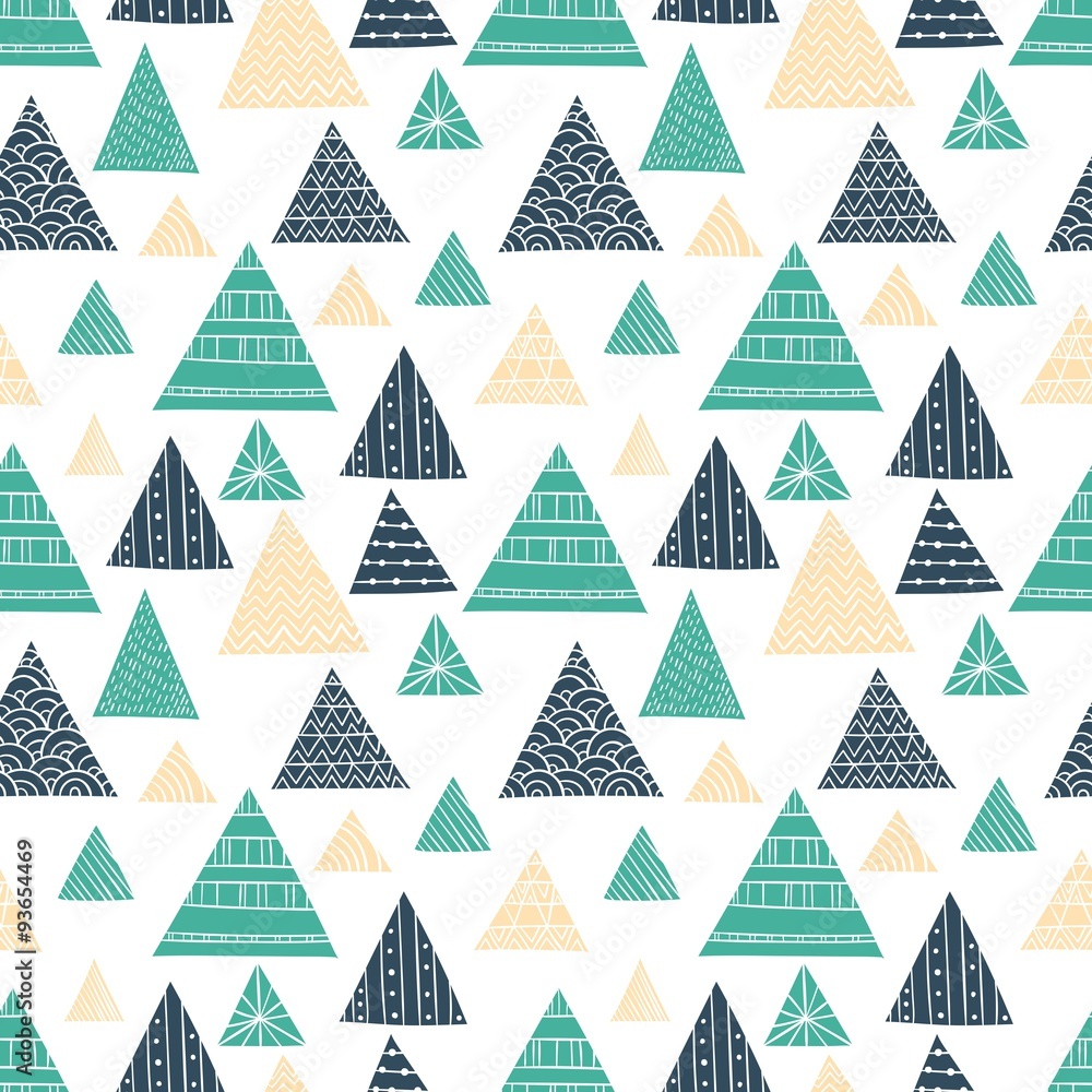 Doodle Triangle Seamless Pattern Doodle Triangle Seamless Pattern