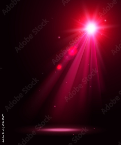 Abstract disco background with pink spot lights. 