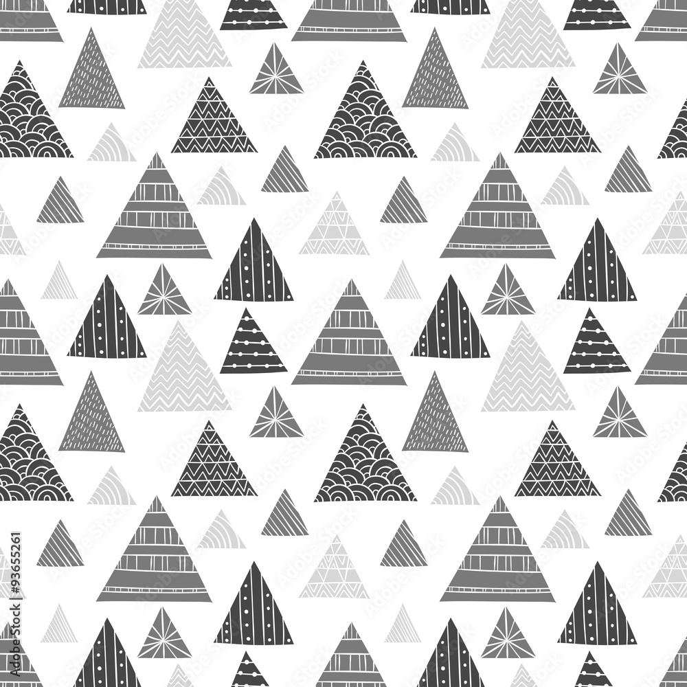 Doodle Triangle Seamless Pattern Doodle Triangle Seamless Pattern