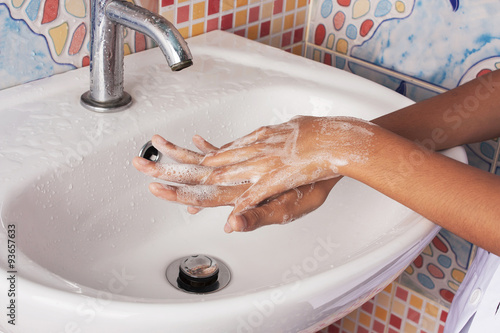 asian girl washing your hand