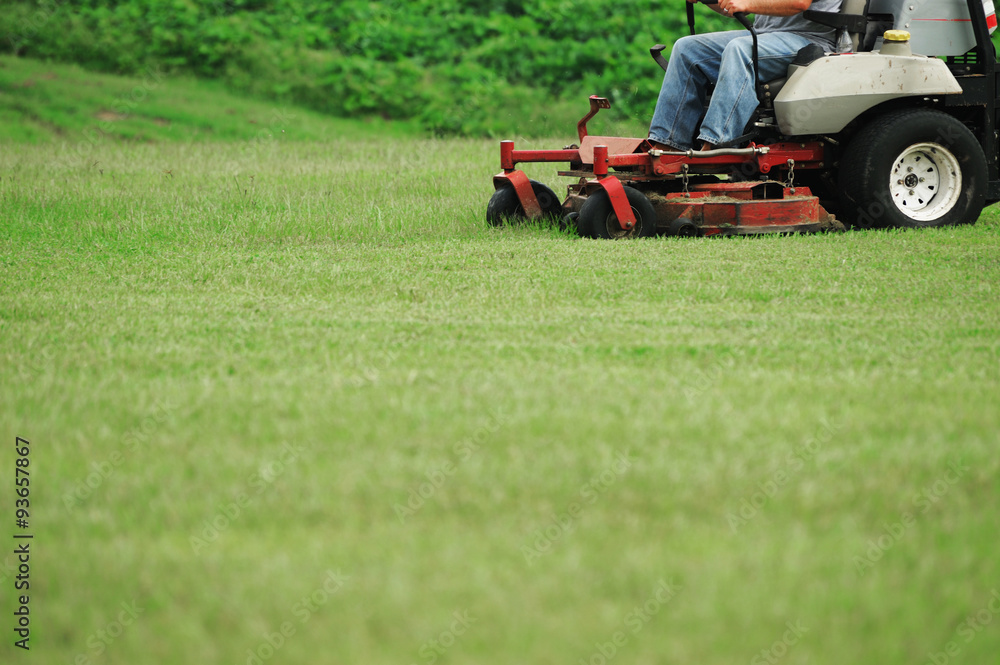 Obraz premium mowing the lawn