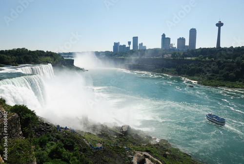 Niagara Falls and city beside