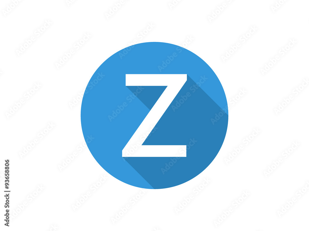 Z Letter Flat Circle Icon Z Letter Flat Circle Icon