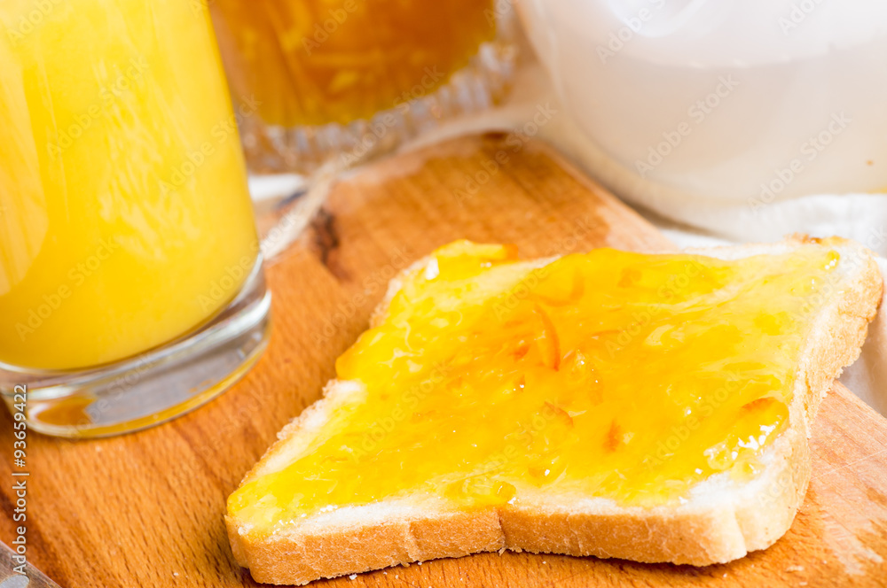 Sandwich with orange jam Sandwich with orange jam