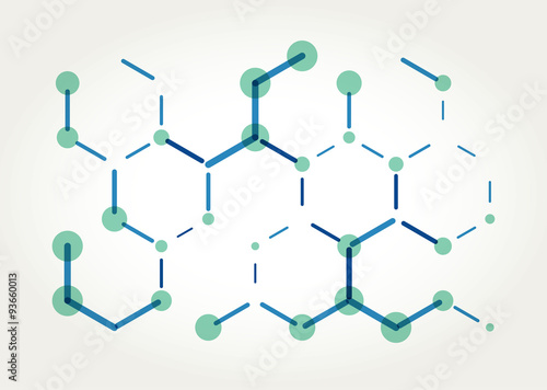Abstract Vector hexagons template. 