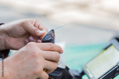 Wallpaper Mural fiber optic fusion splicer in field Torontodigital.ca