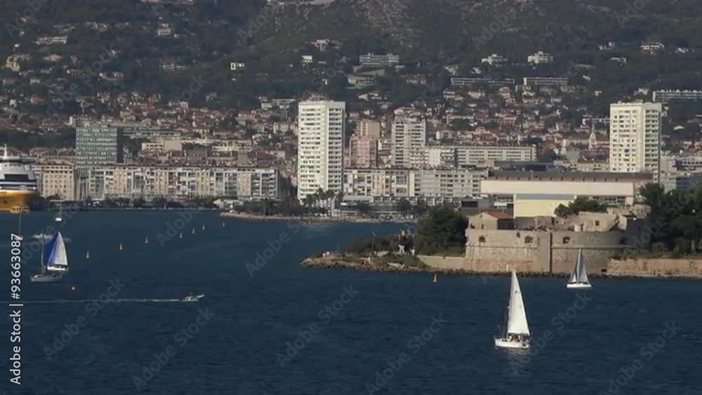 Toulon France sailboat marina harbor shore 4K 002 Toulon France sailboat marina harbor shore 4K 002