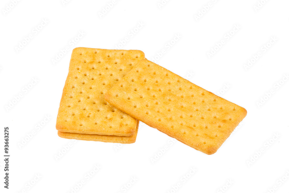 Cheese biscuits on white background Cheese biscuits on white background