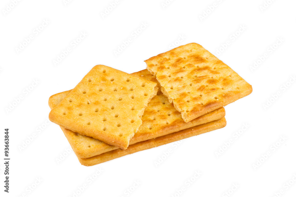 Cheese biscuits on white background Cheese biscuits on white background