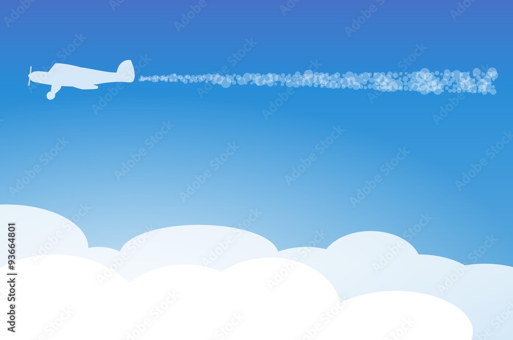 plane and clouds