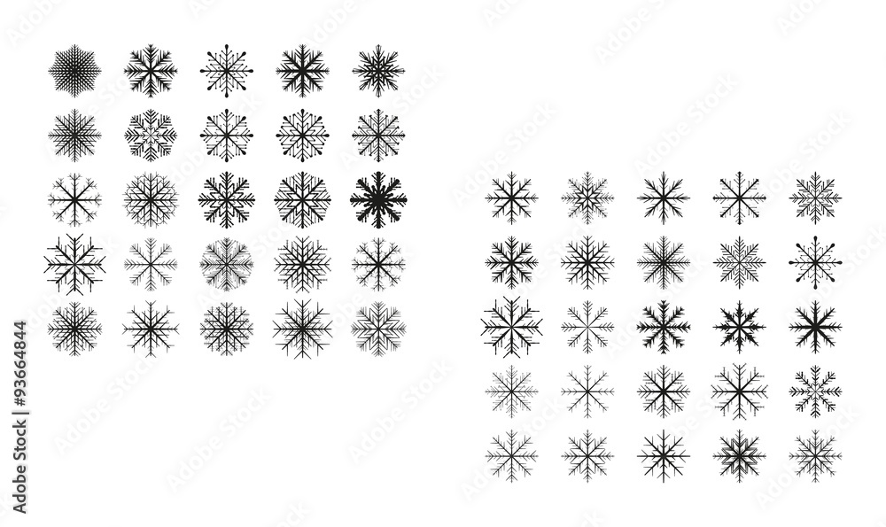 collection of snowflakes