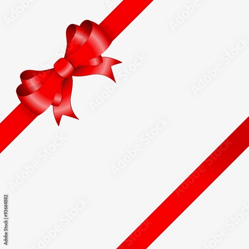red ribbon and bow