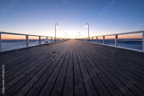 Fototapeta Naklejka Na Ścianę i Meble -  Pier, sea at beautiful landscape