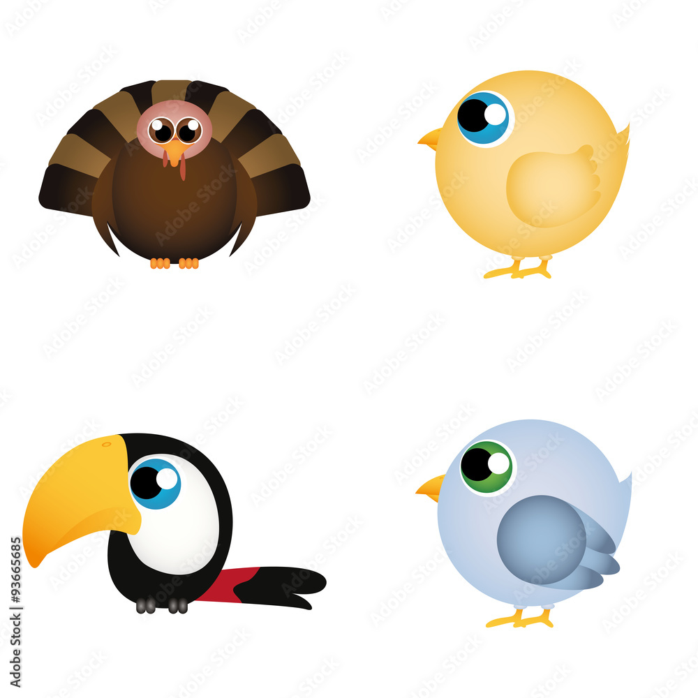 Fototapeta premium Cute birds