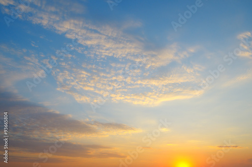 beautiful sunrise and cloudy sky © alinamd