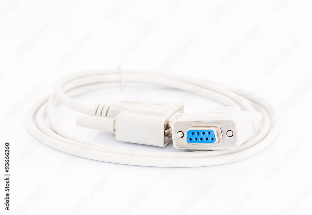 VGA cables connector with white cord VGA cables connector with white cord
