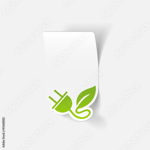 realistic design element: eco plug leaf