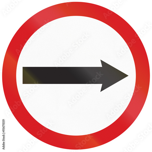 Free Download Argentinian sign restricting the driving direction to right - GFXLoad