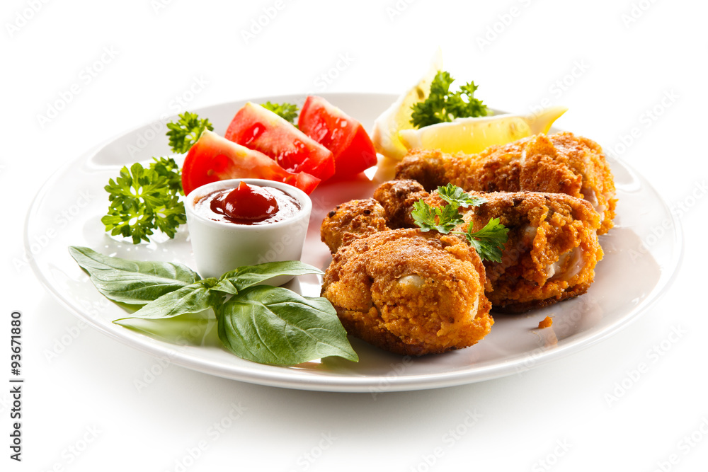 Roasted chicken drumsticks and vegetables Roasted chicken drumsticks and vegetables