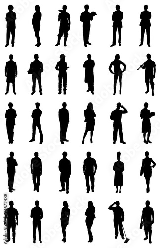 People Silhouettes From Various Professions