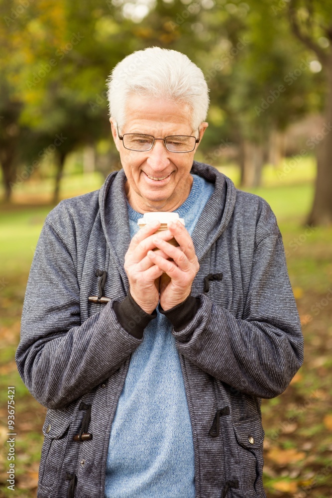 Senior man in the park Senior man in the park