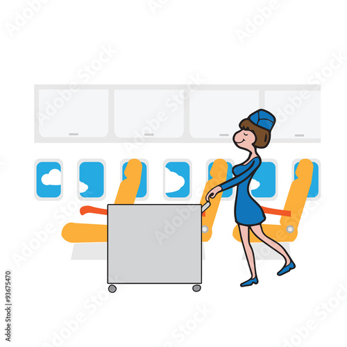 Air hostess cabin attendant