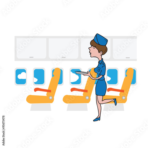 Air hostess cabin attendant