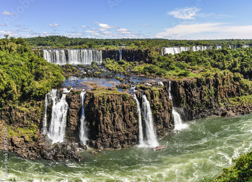 View of the falls at Iguazu Falls   Brazil