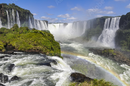 Devil's Throat with rainbow at Iguazu Falls, Brazil