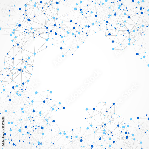 Abstract polygonal background with connecting dots and lines.