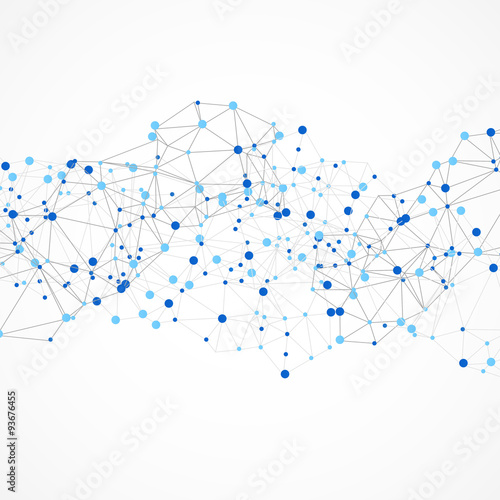 Abstract polygonal background with connecting dots and lines.
