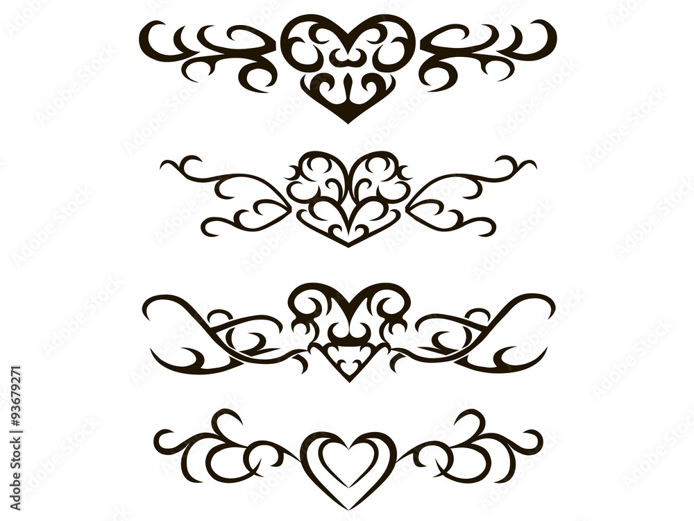 Tribal tattoo stencil vector illustration vector de Stock Adobe Stock