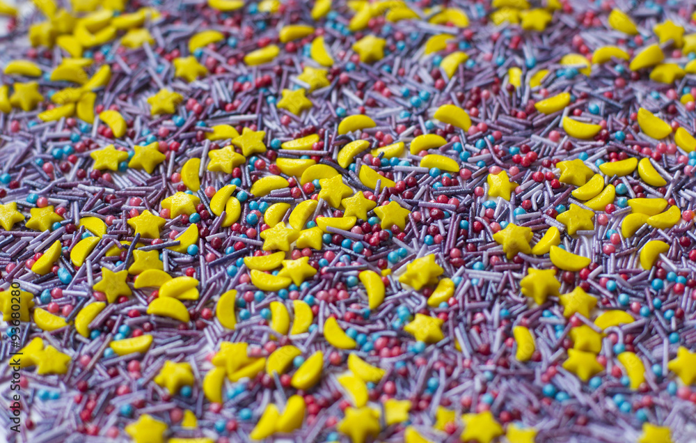 Colorful sprinkle confetti.
